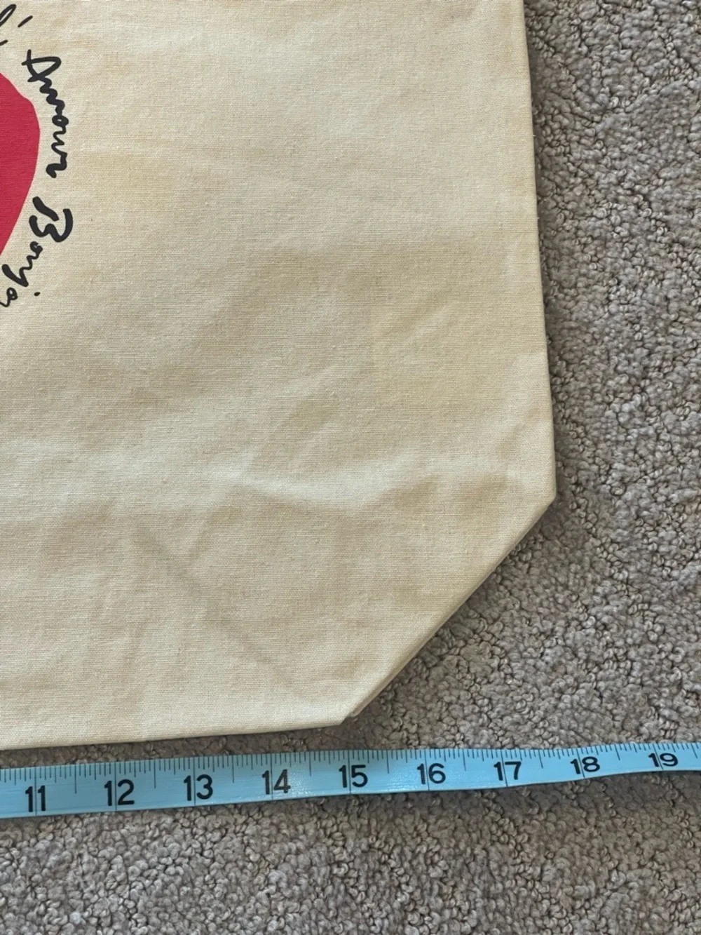 Sezane Limited Edition Canvas Heart Tote Bag, Ivory, Red Heart, Never Used, NEW